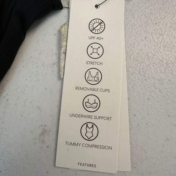 DKNY Minimalist Chic Womens Swimsuit Size XS Black One Piece Ruched Bathing Suit - Picture 5 of 8